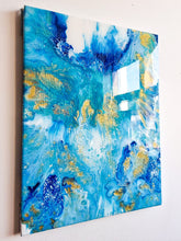 Carica l'immagine nel visualizzatore di Gallery, Blue and Gold abstract art for mental health