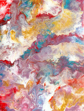 Load image into Gallery viewer, When you hold me in your arms painting by Alessia Camoirano Bruges using colours to evoke emotions and feelings. Colour psychology and chromology