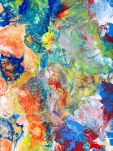 Load image into Gallery viewer, Fine fluid art portraying the Sierra Nevada in Santa Marta Colombia. Painted by female artist Alessia Camoirano Bruges