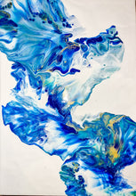 Carica l&#39;immagine nel visualizzatore di Gallery, Blue and gold abstract art for mental health
