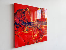 Carica l&#39;immagine nel visualizzatore di Gallery, Fine art fluid art in red
