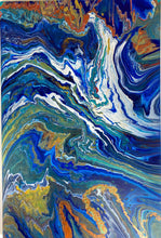 Load image into Gallery viewer, Large blue abstract art
